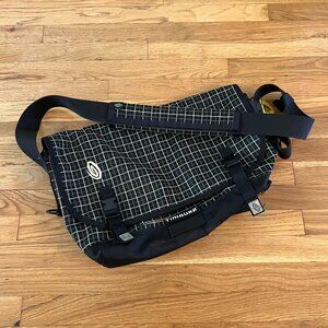 Timbuk2 Black Yellow Cross-Hatch Patterned Classic Messenger Bag - Large / XL